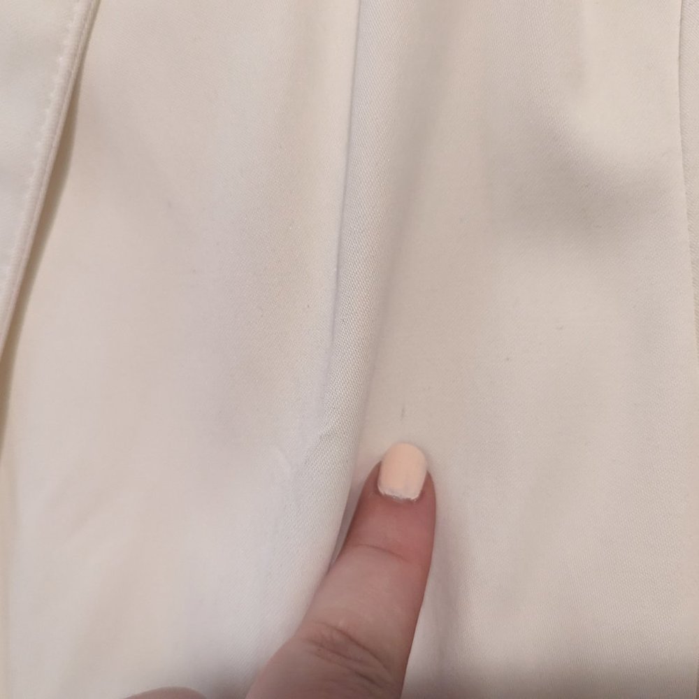 Alice + Olivia White Short Sleeve Peplum Wrap Blazer - Picture 8 of 16